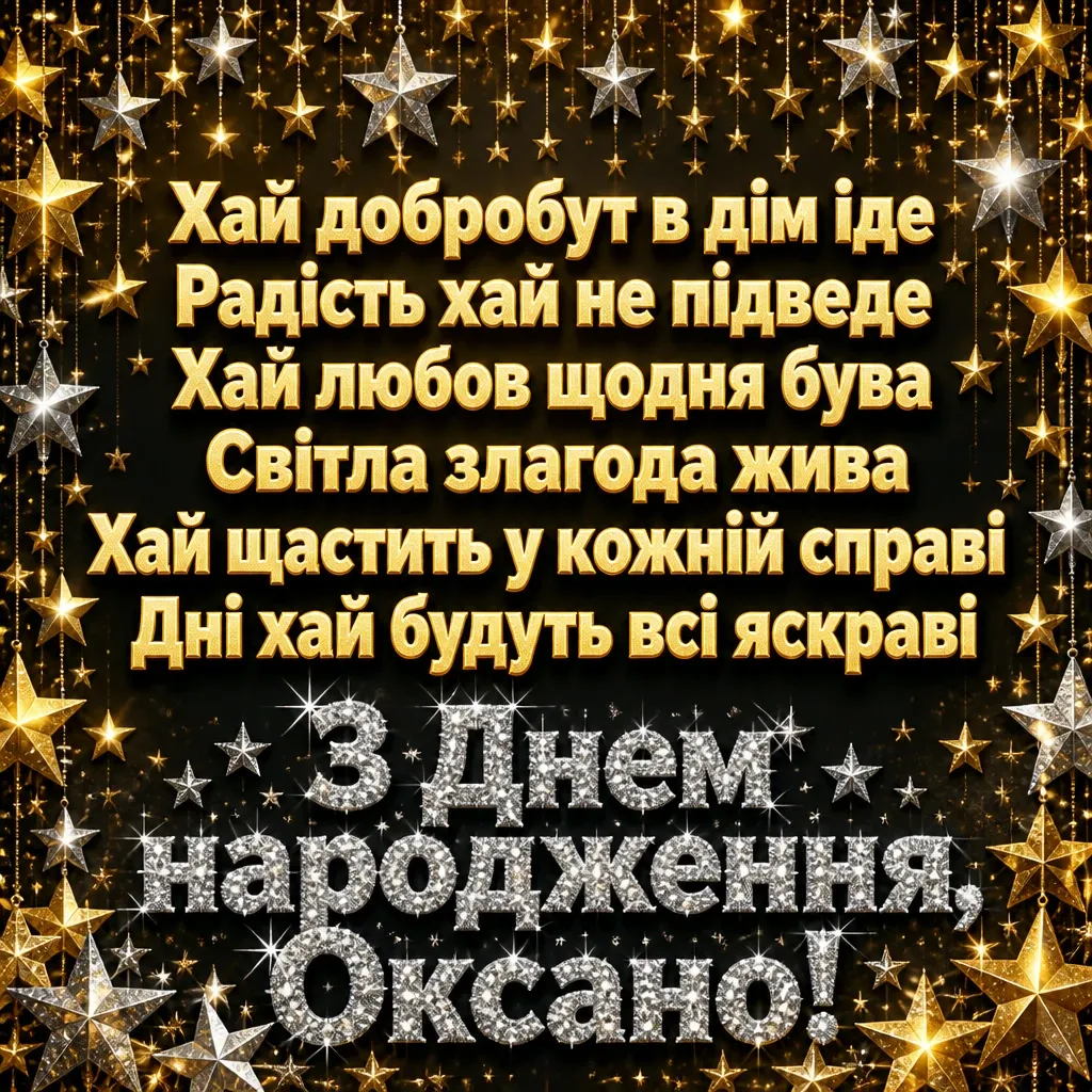 з днем народження оксана