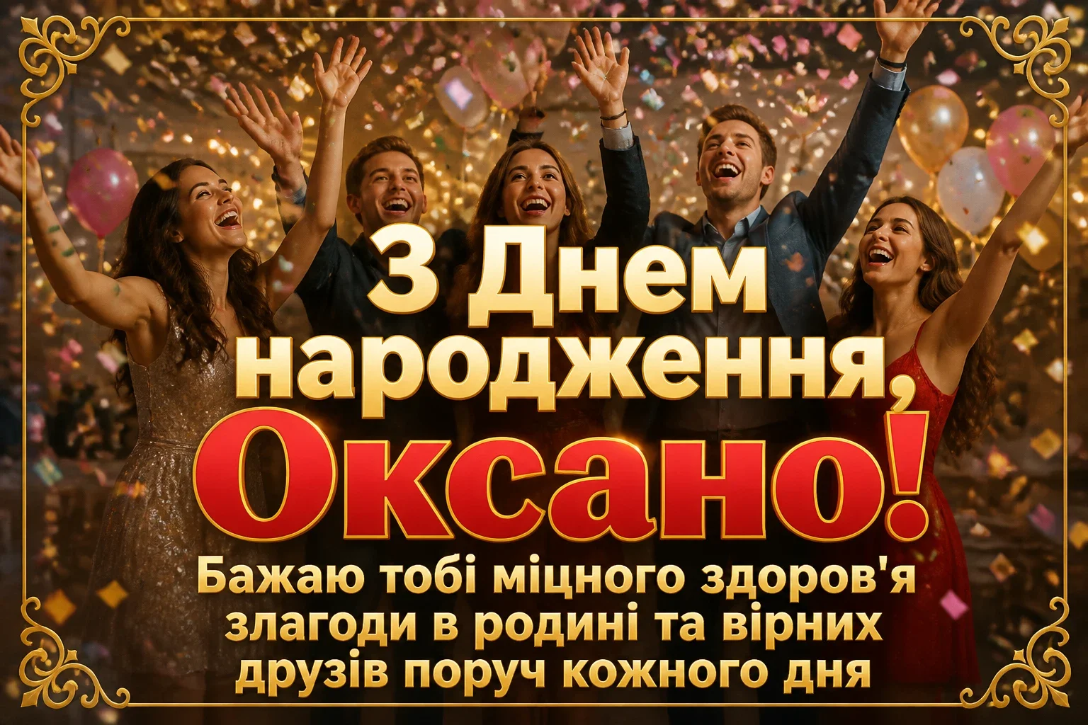 з днем народження оксана