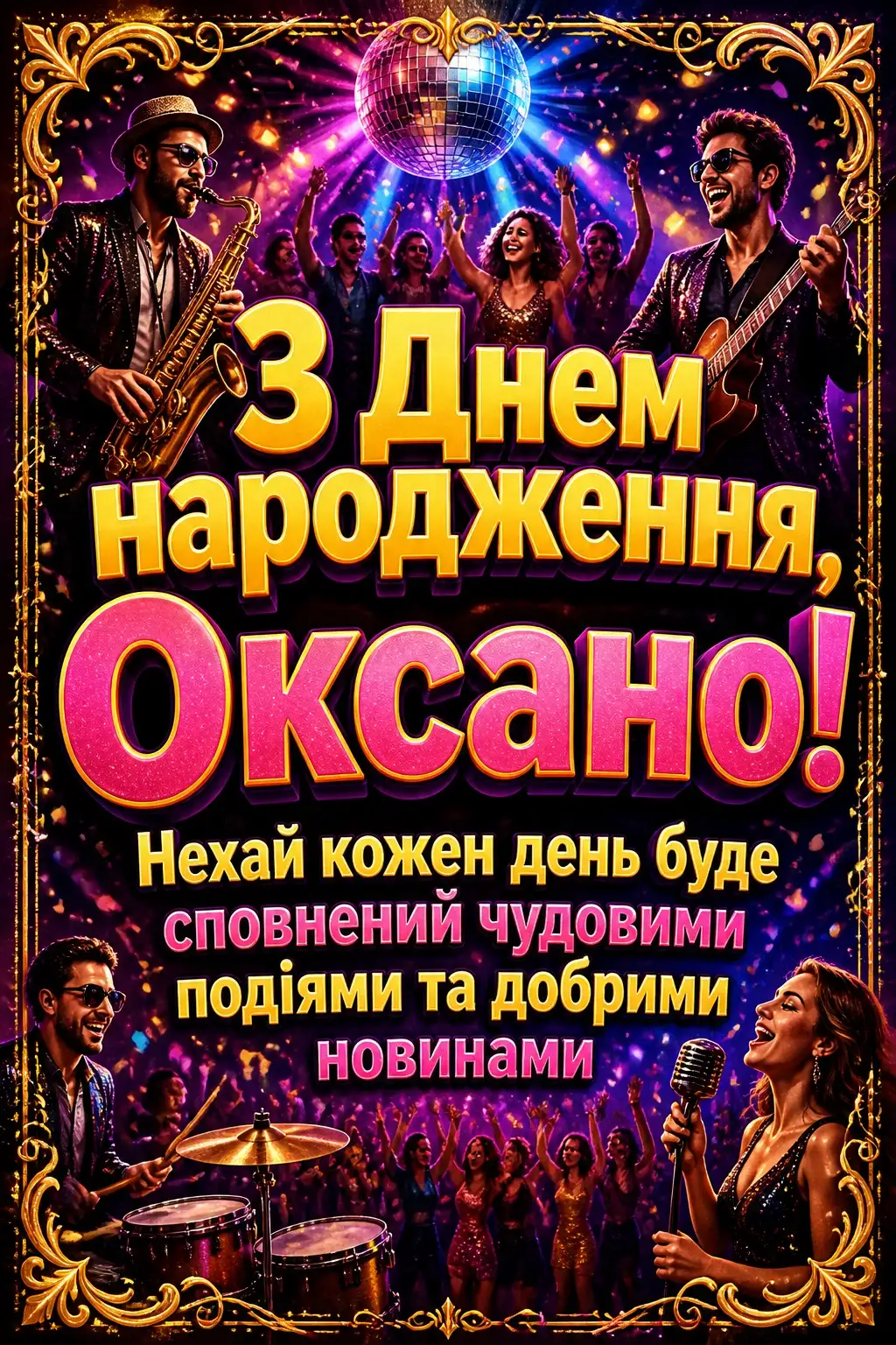 з днем народження оксана