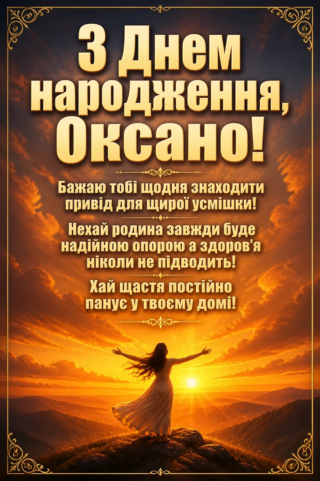 з днем народження оксана