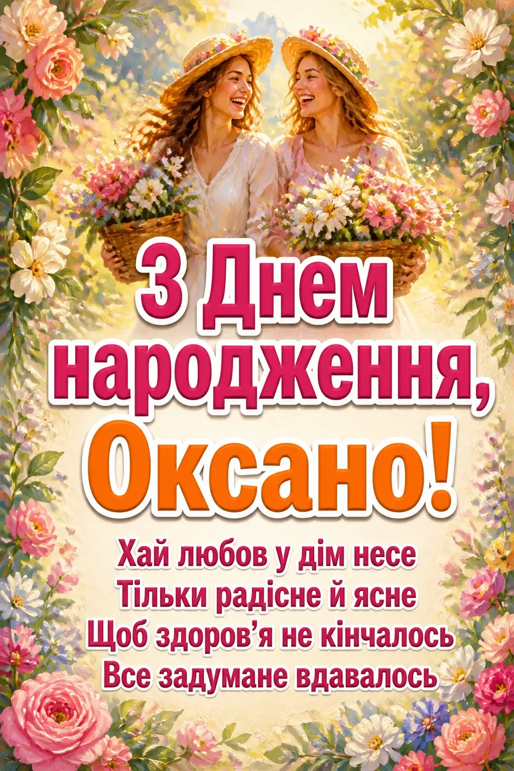 з днем народження оксана