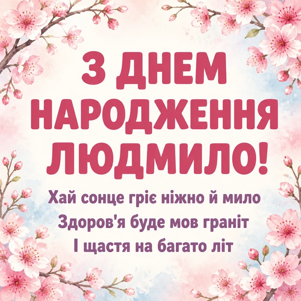 з днем народження людмила з днем народження людмила