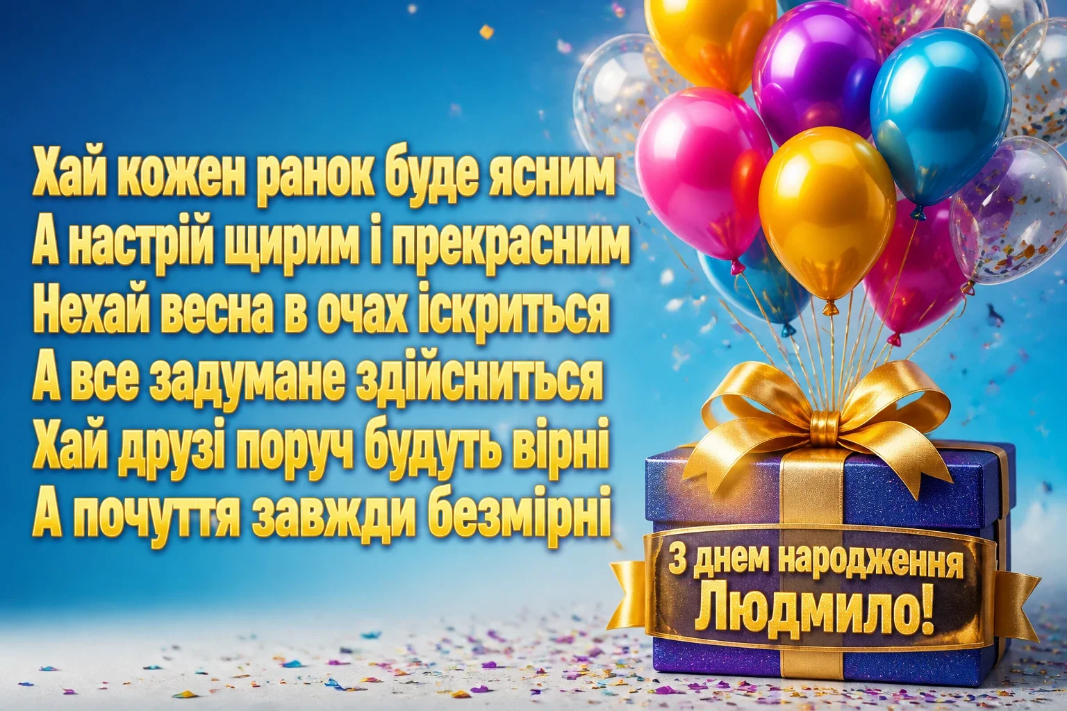 з днем народження людмила з днем народження людмила