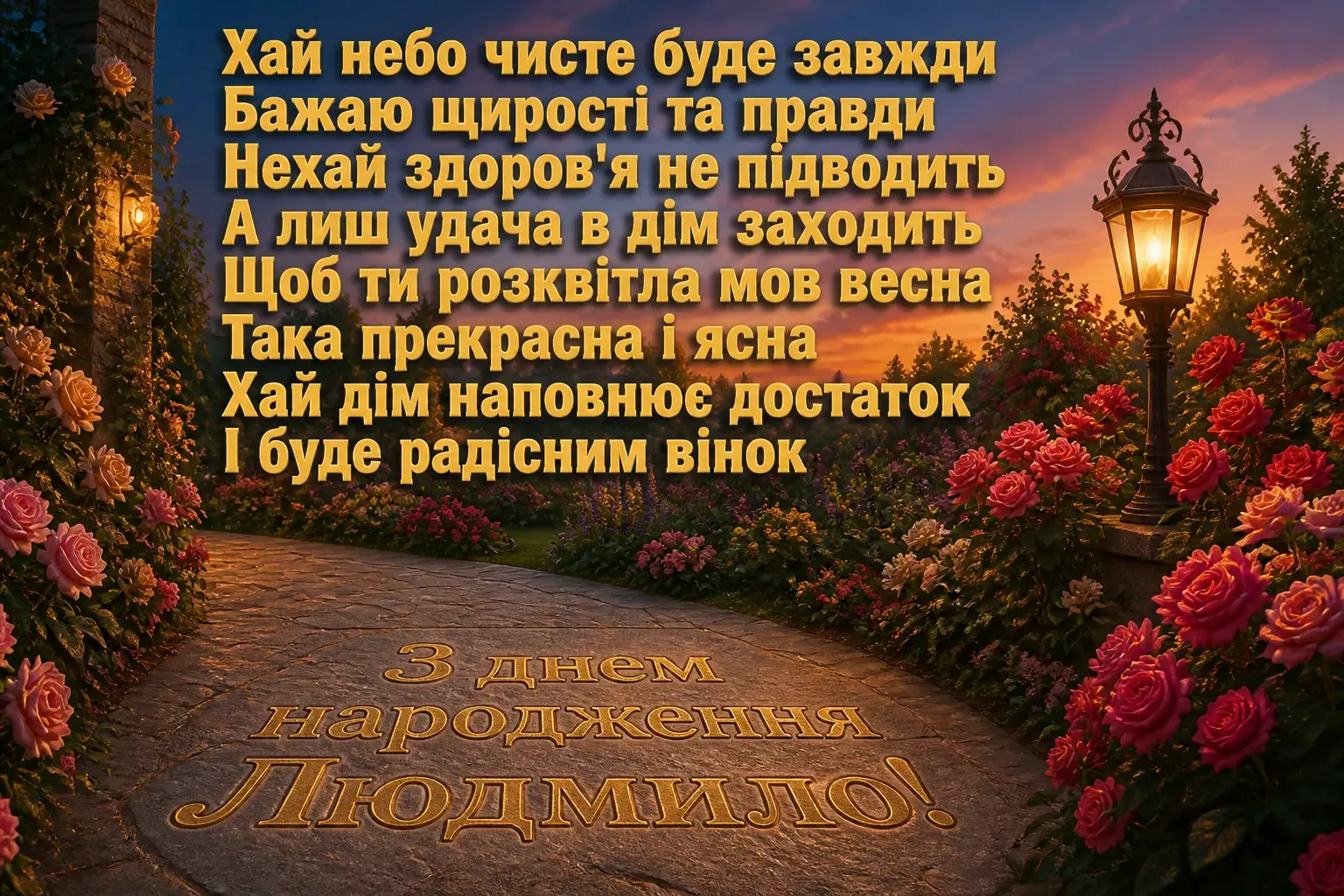 з днем народження людмила з днем народження людмила