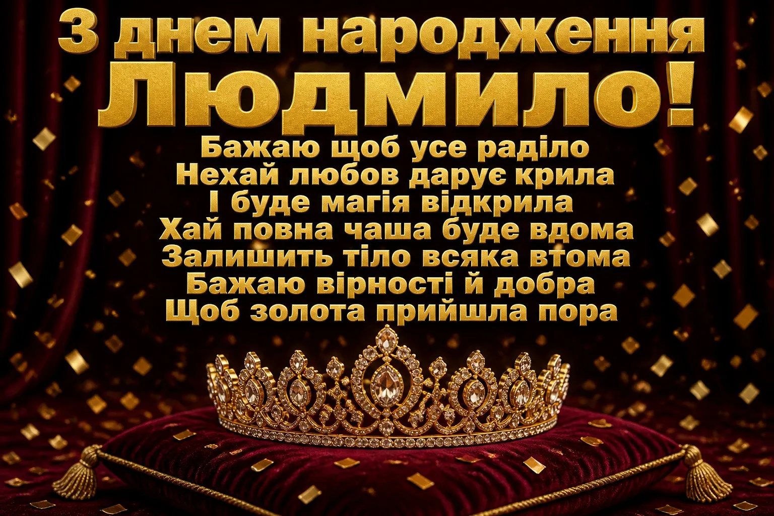 з днем народження людмила з днем народження людмила