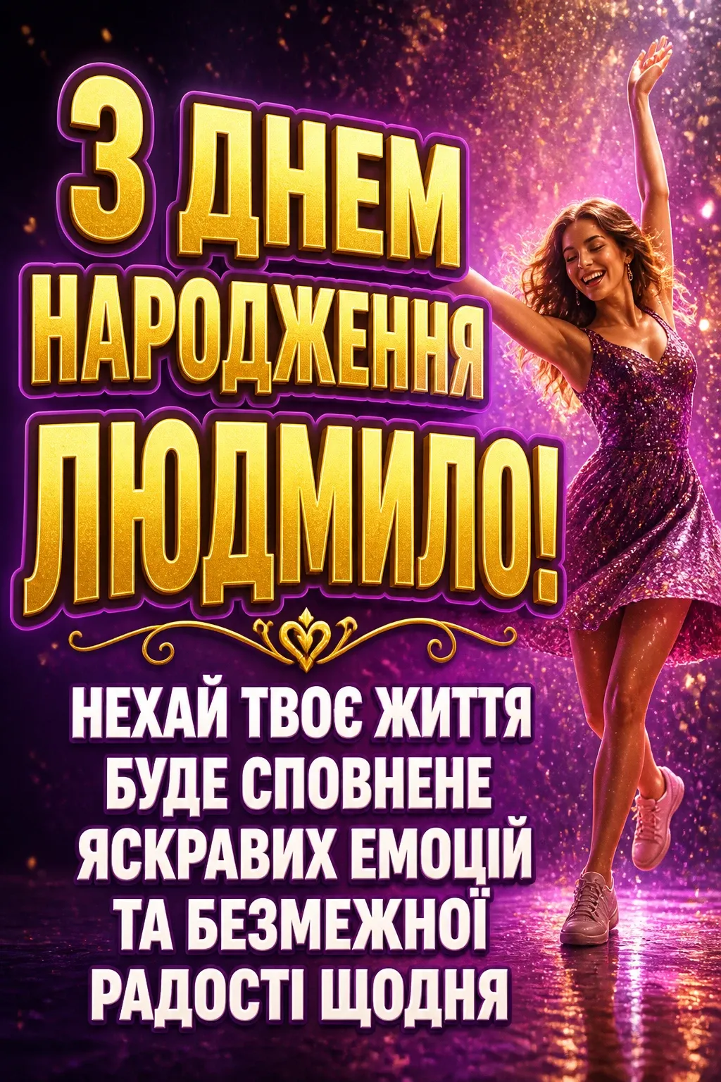 з днем народження людмила з днем народження людмила