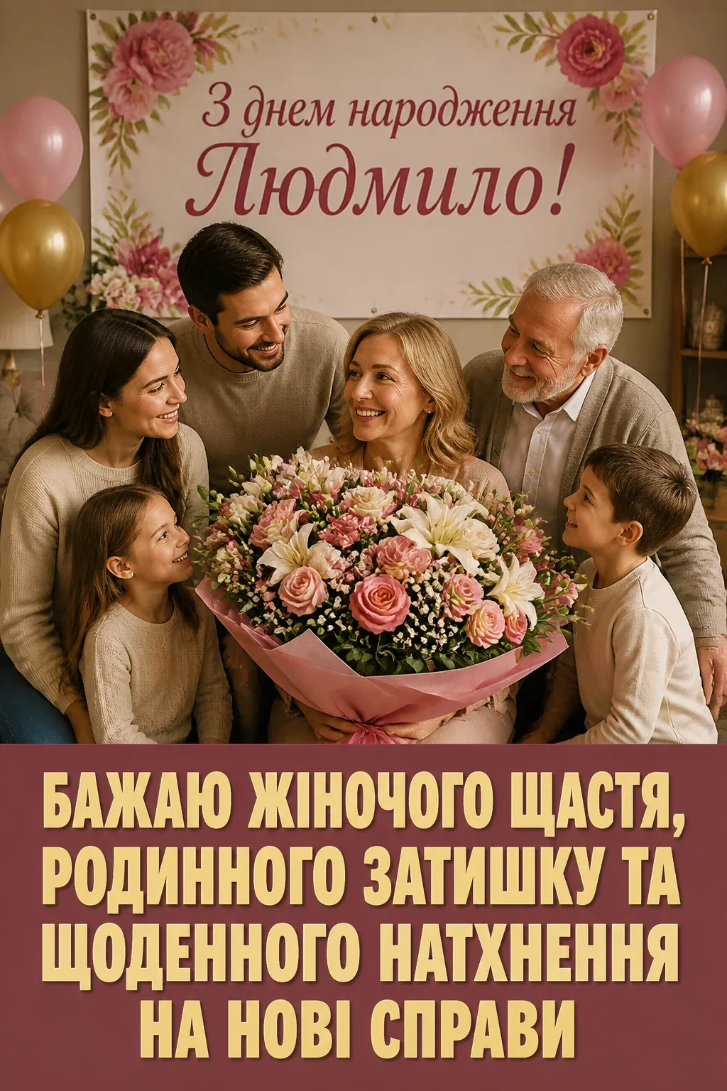 з днем народження людмила з днем народження людмила