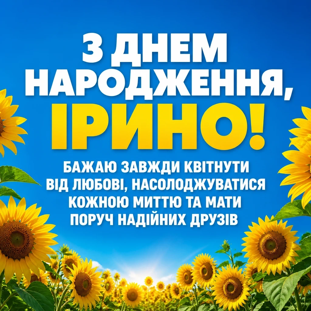 з днем народження ірина