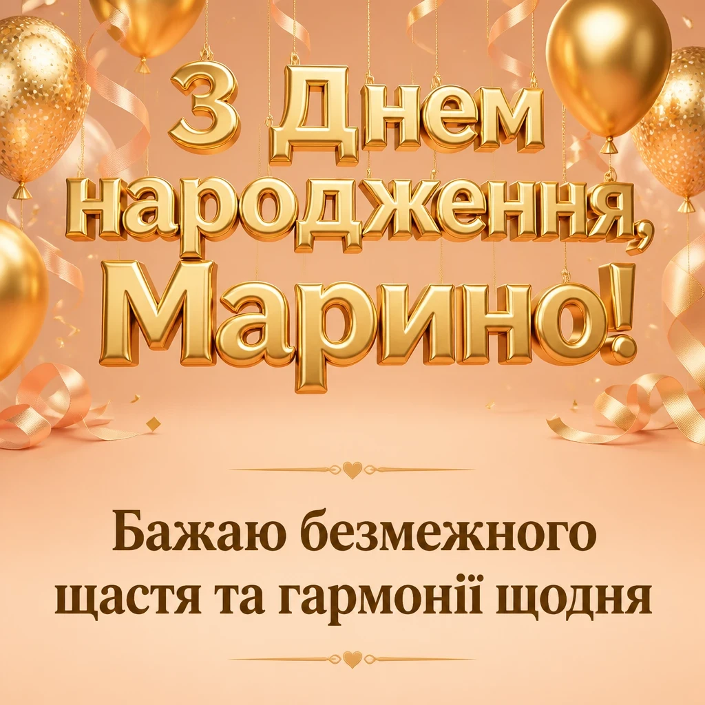 з днем народження марина