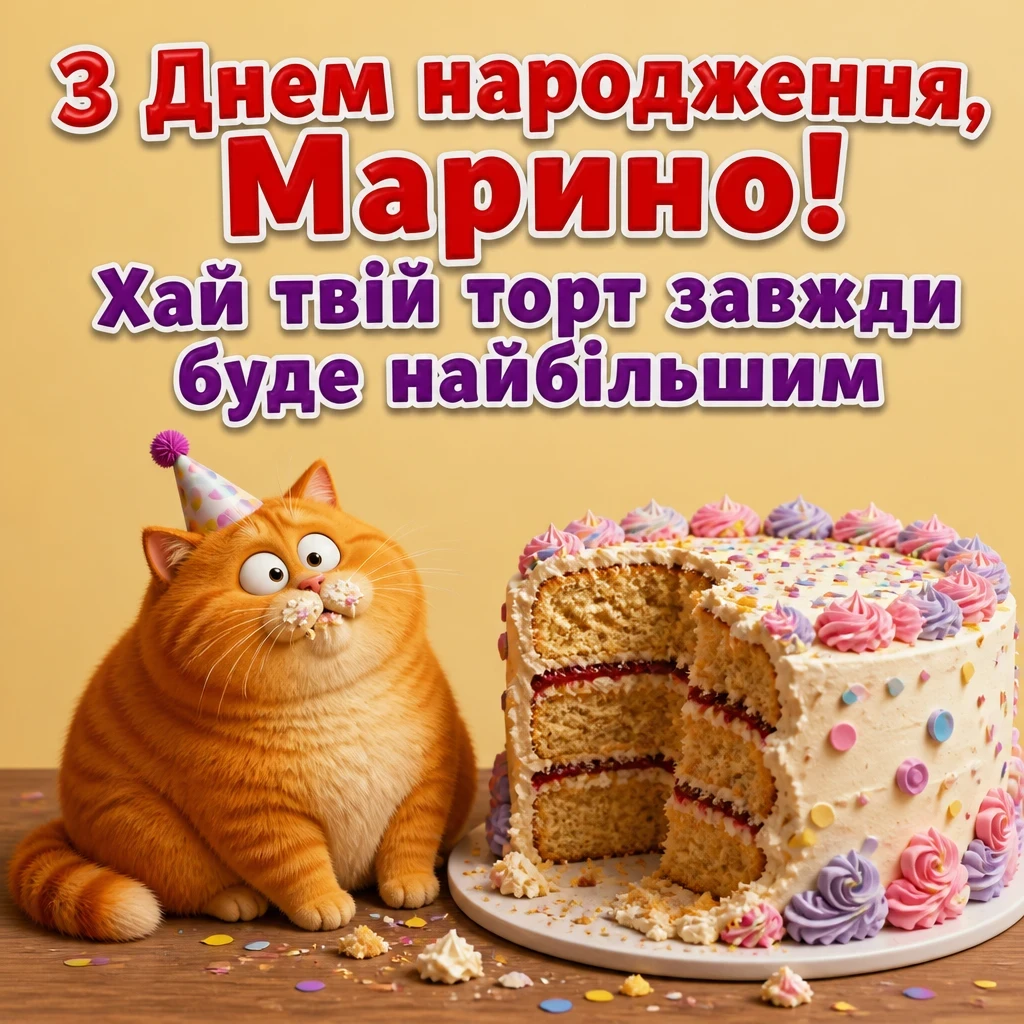 з днем народження марина