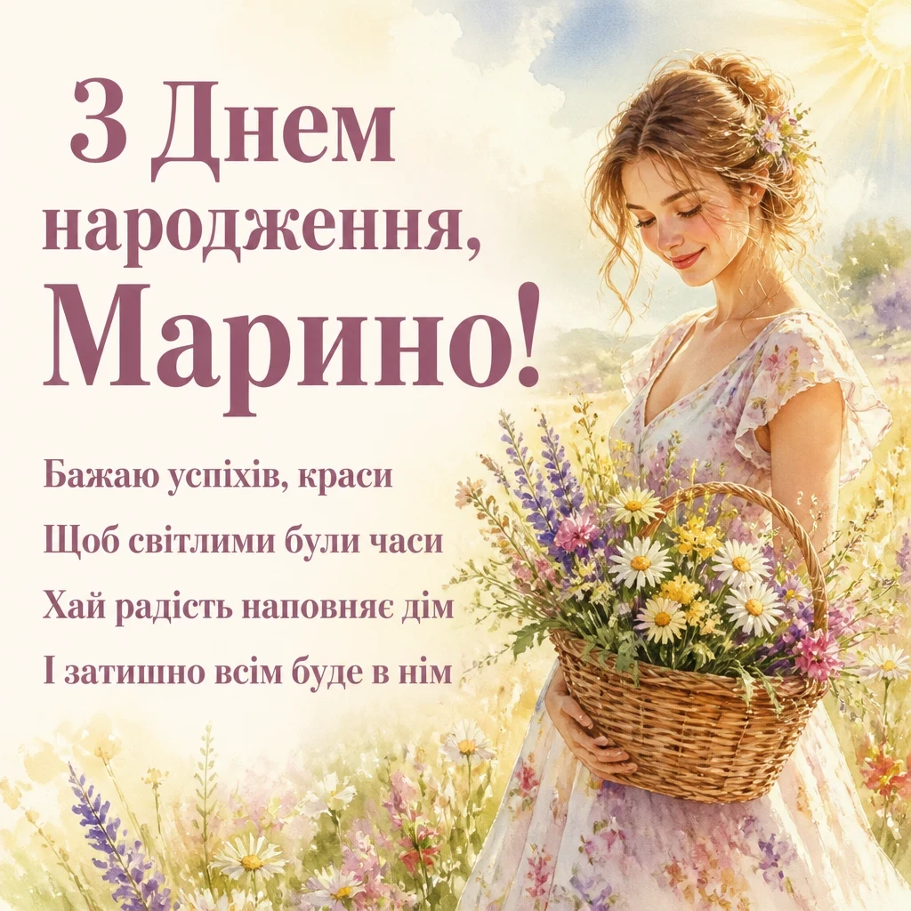 з днем народження марина