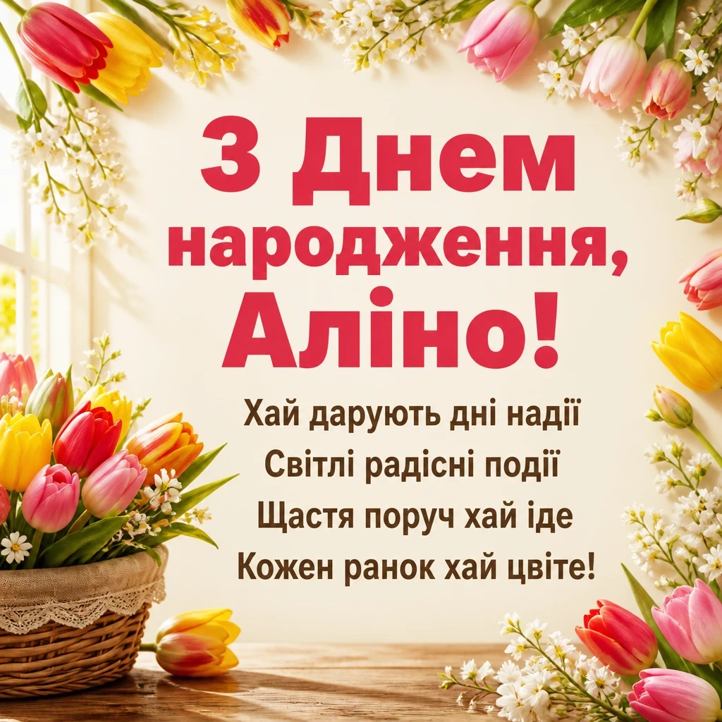 з днем народження аліна