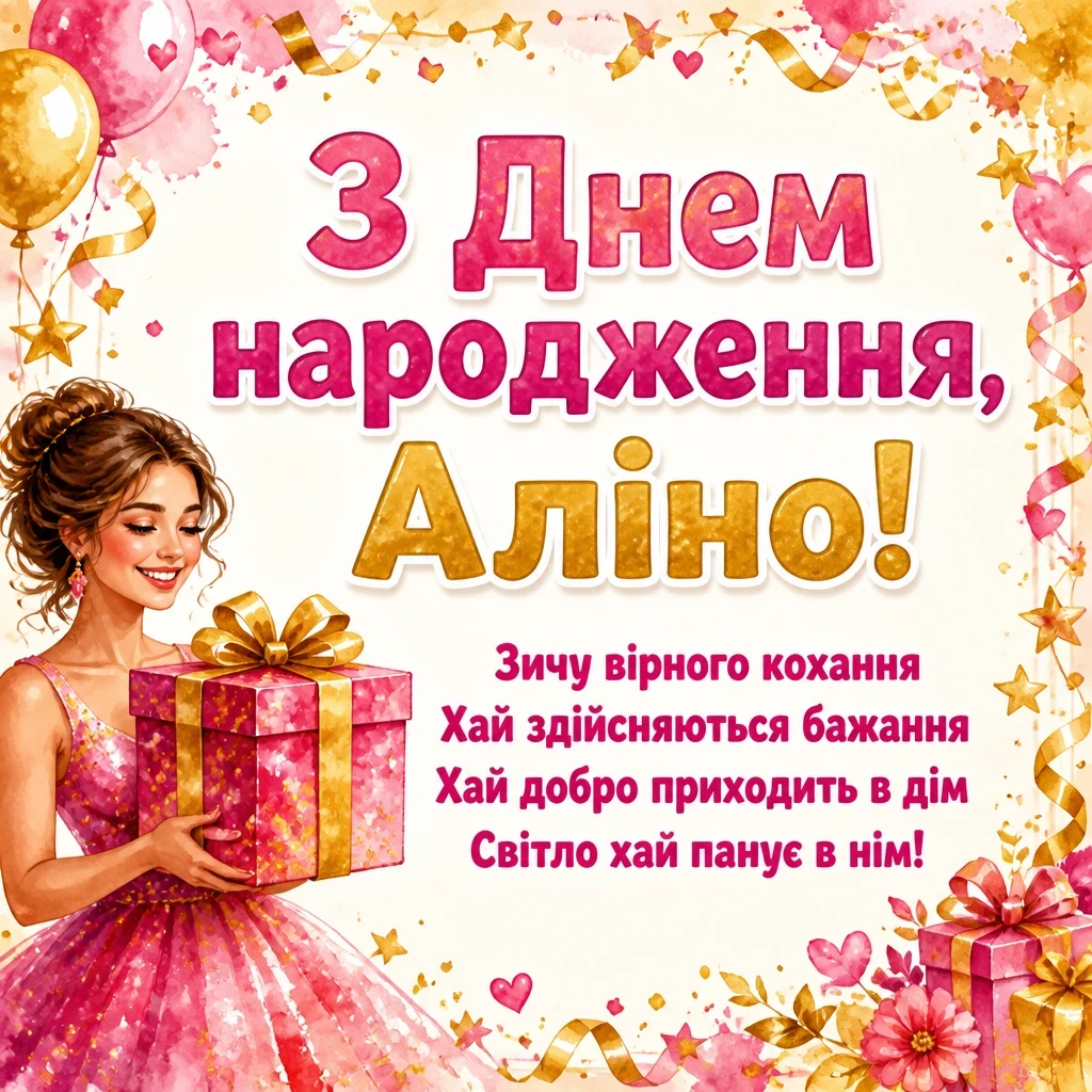 з днем народження аліна