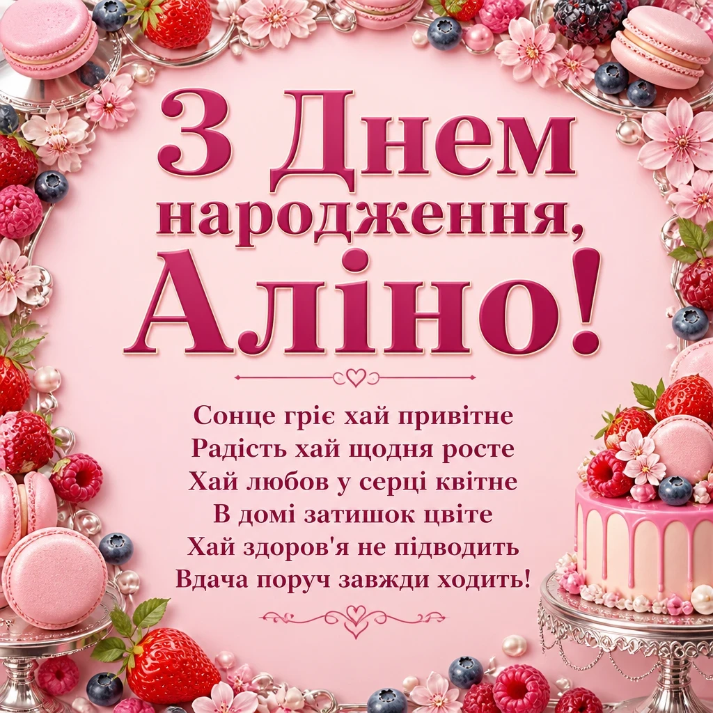 з днем народження аліна