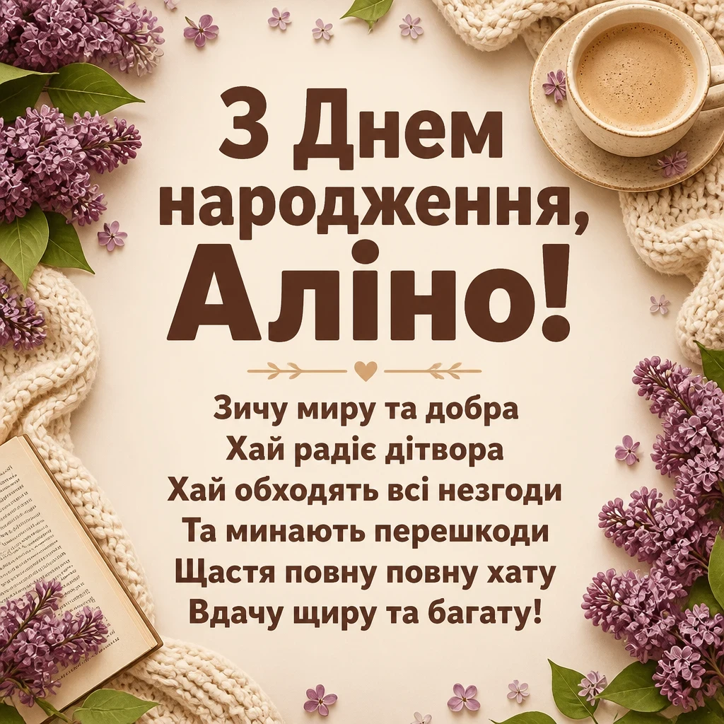 з днем народження аліна
