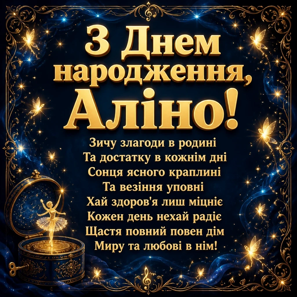 з днем народження аліна