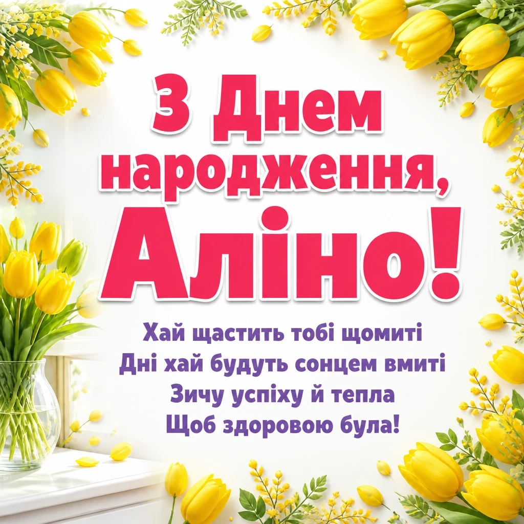 з днем народження аліна