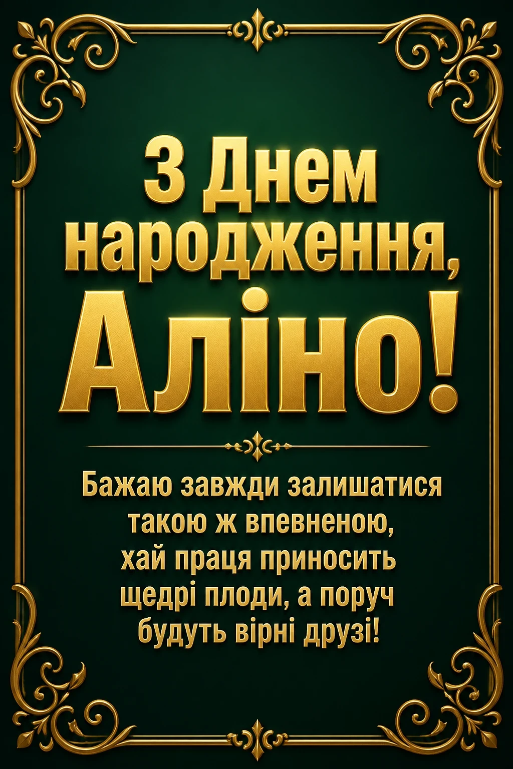 з днем народження аліна