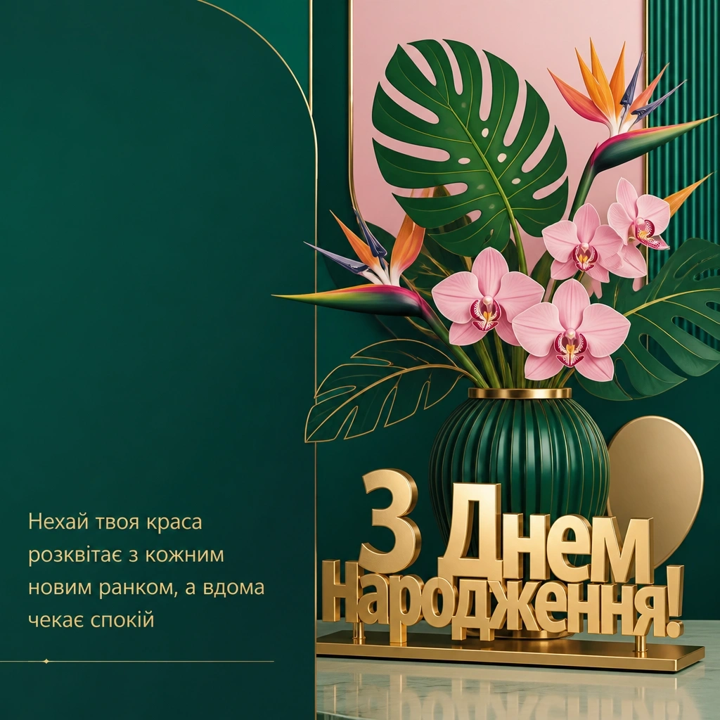 букет квіти привітання з днем народження подрузі