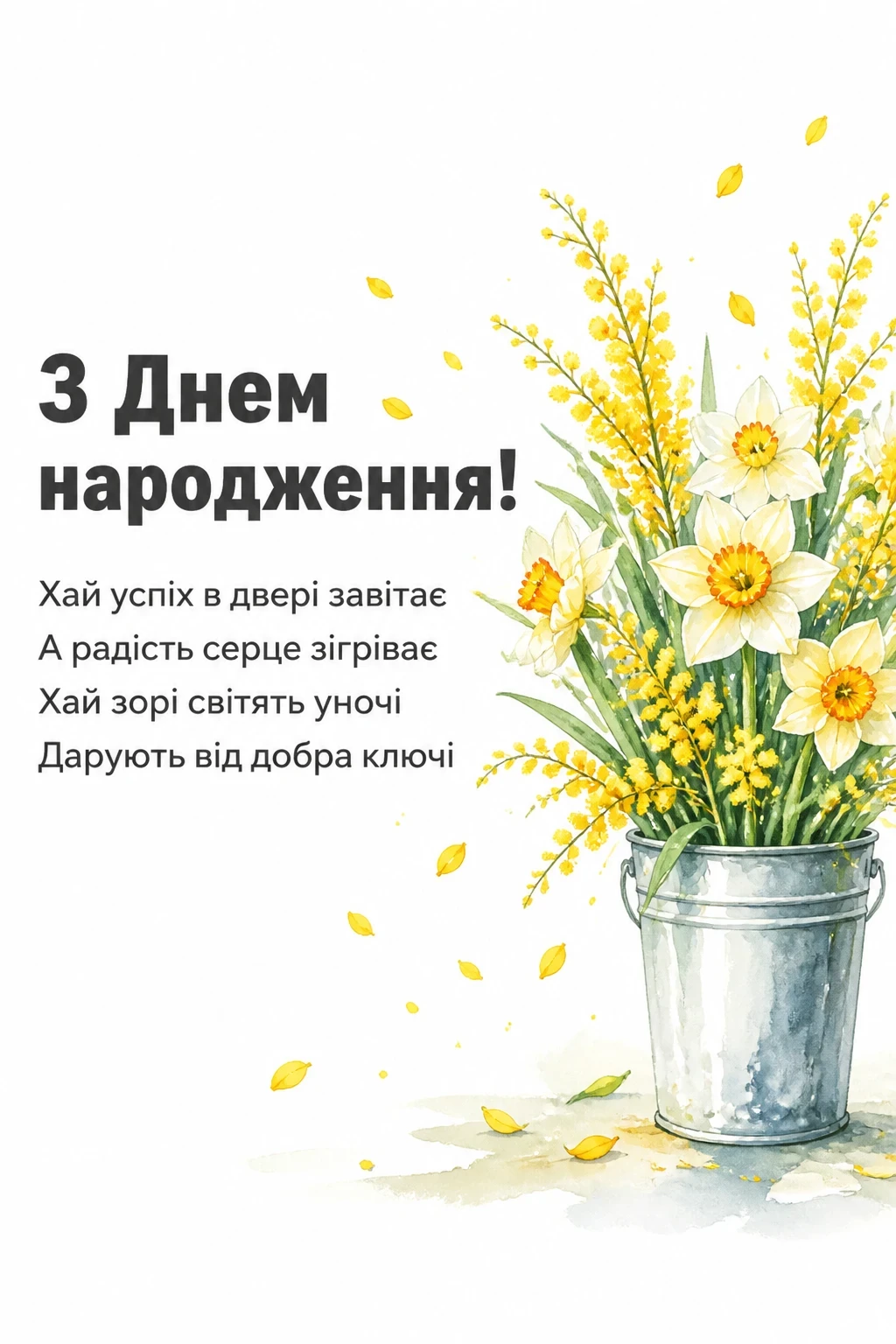 букет квіти привітання з днем народження подрузі