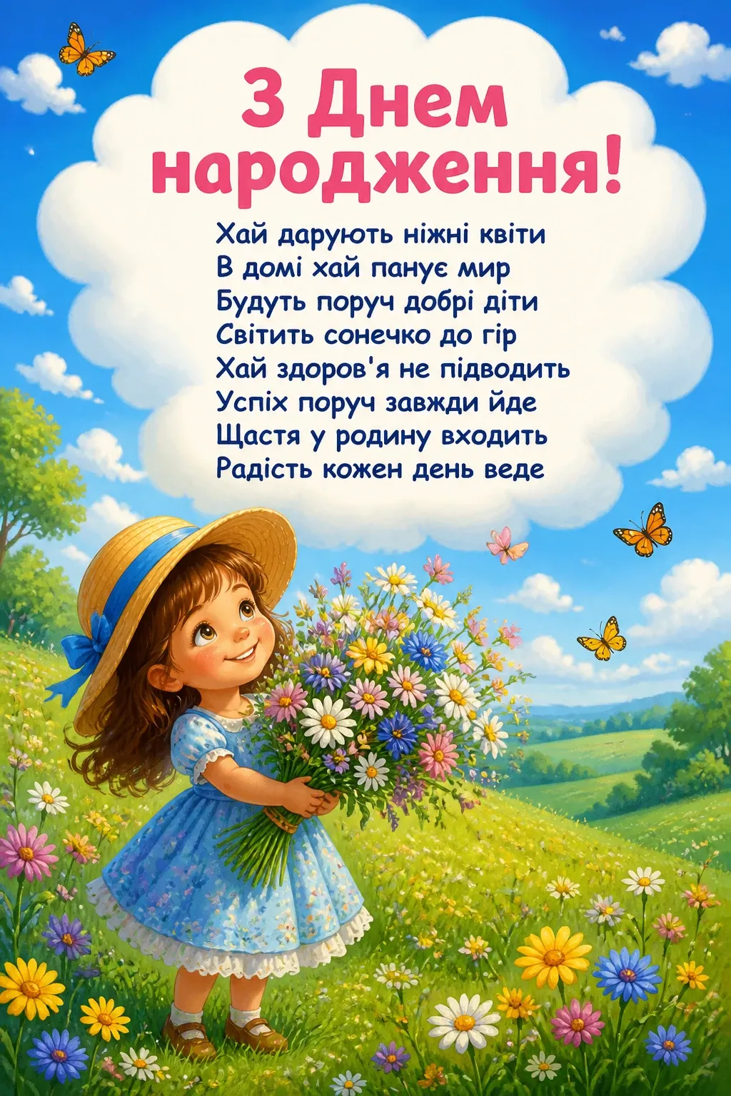 букет квіти привітання з днем народження подрузі