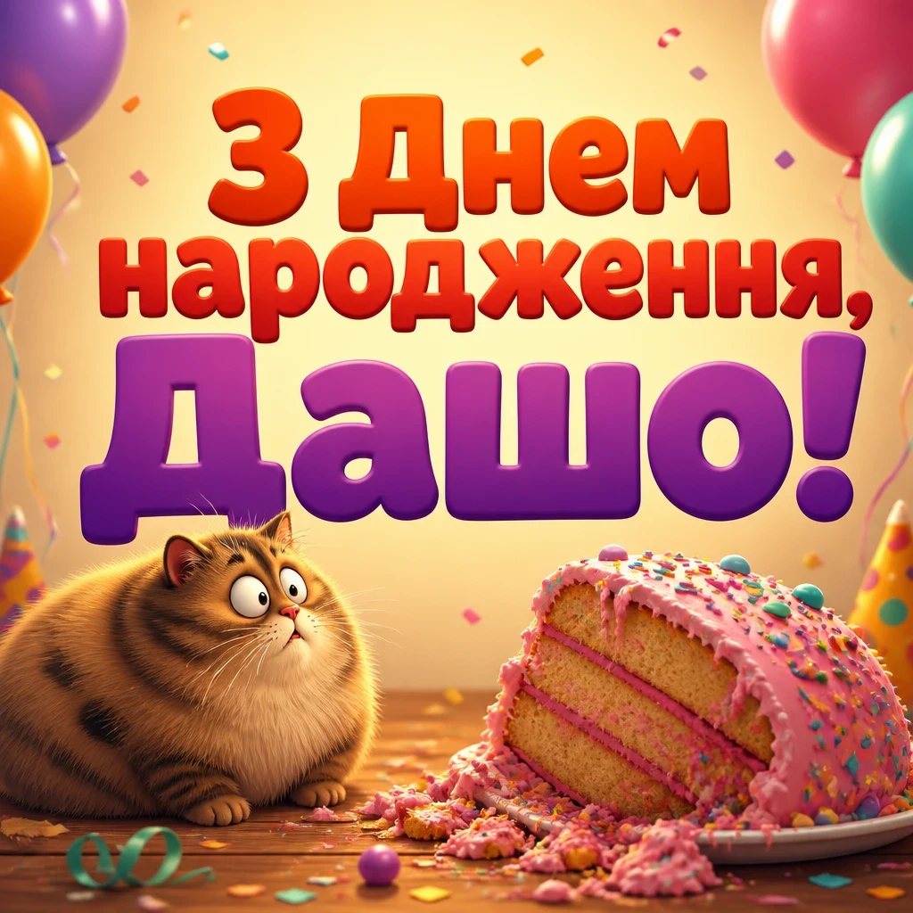 з днем народження даша