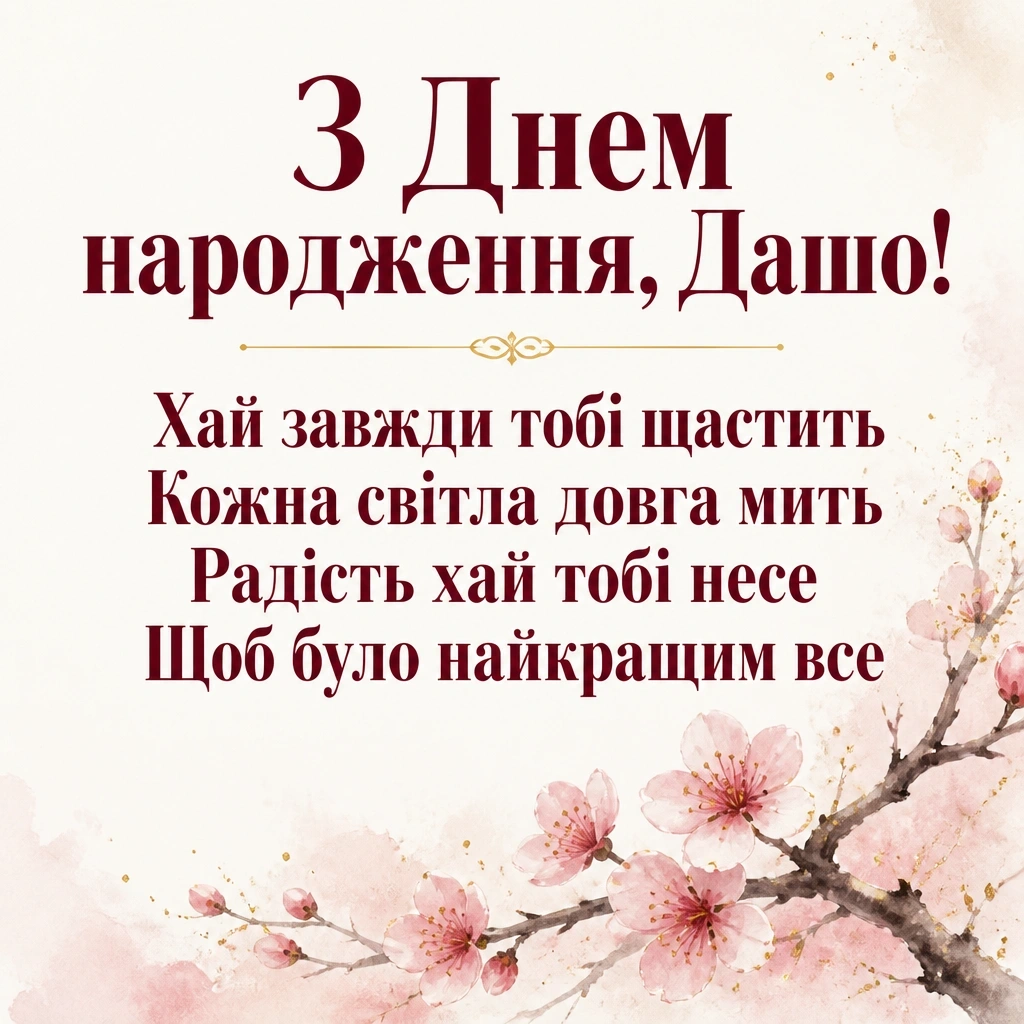 з днем народження даша