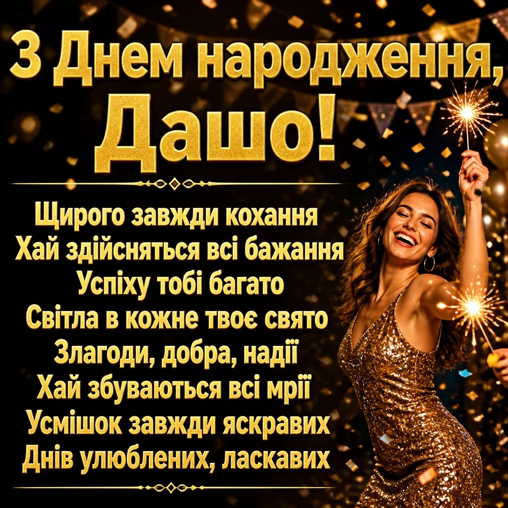 з днем народження даша