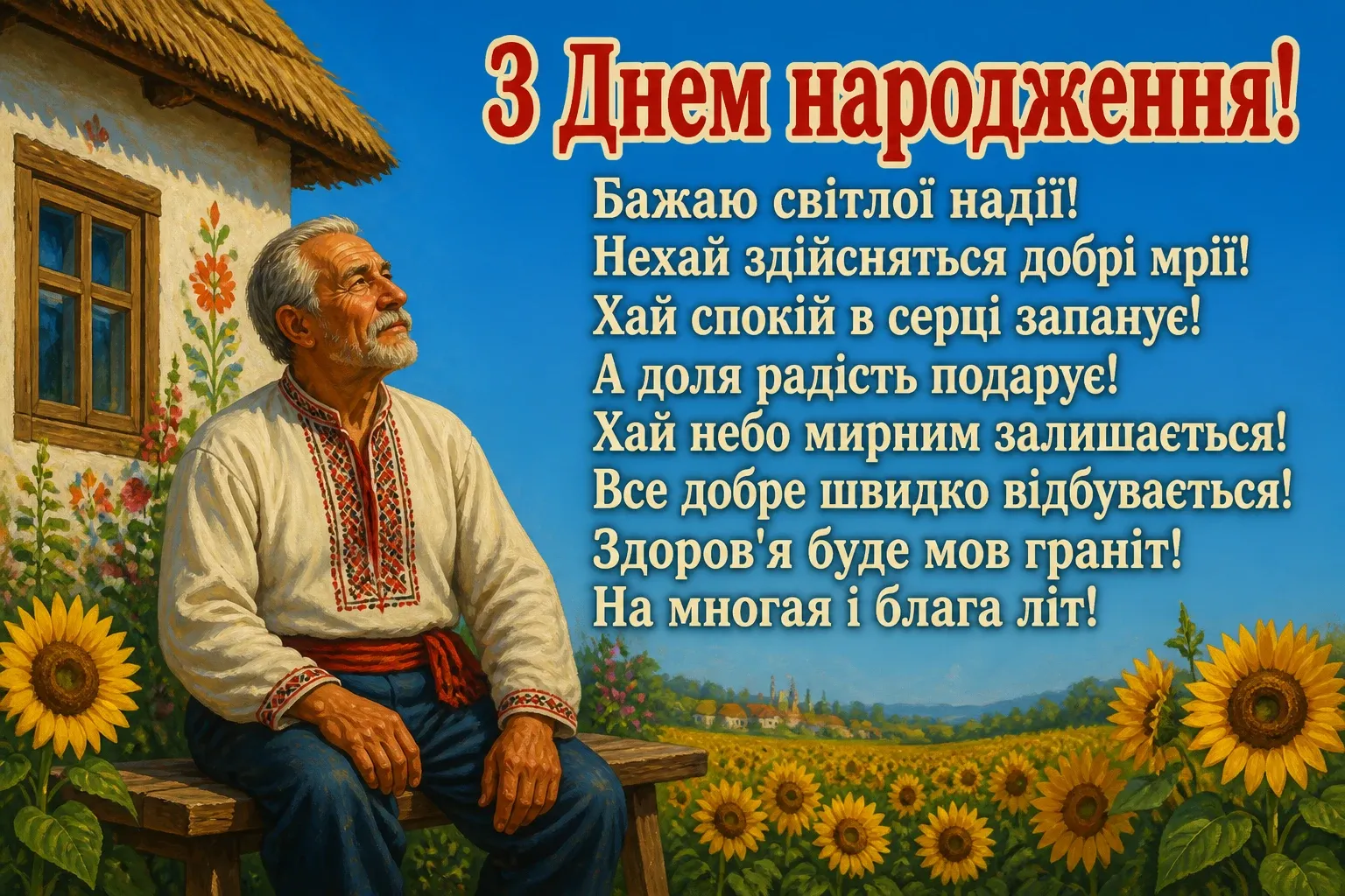 оригінальні привітання з днем народження мужчині мирного неба