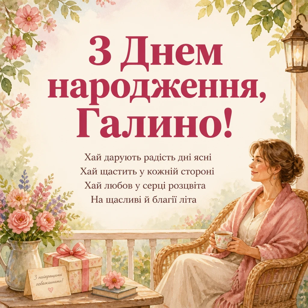 з днем народження галина
