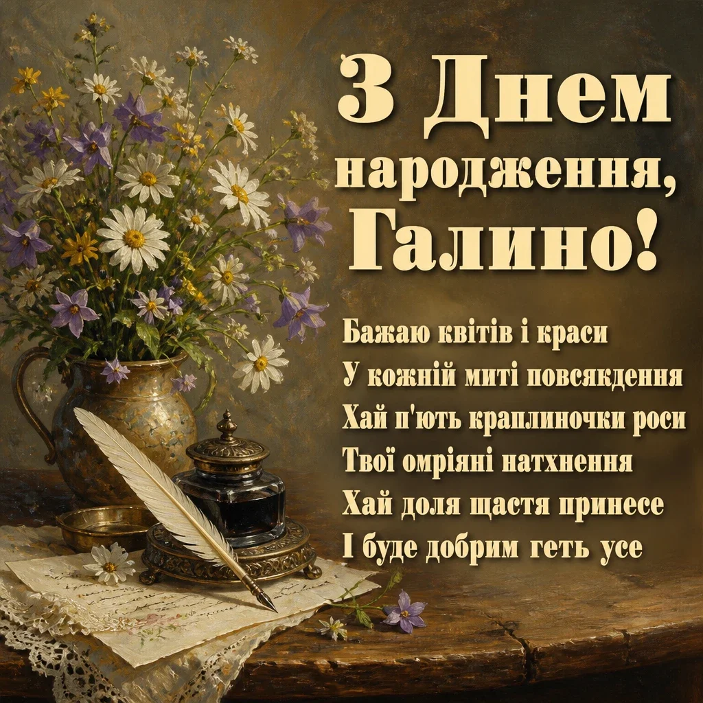 з днем народження галина