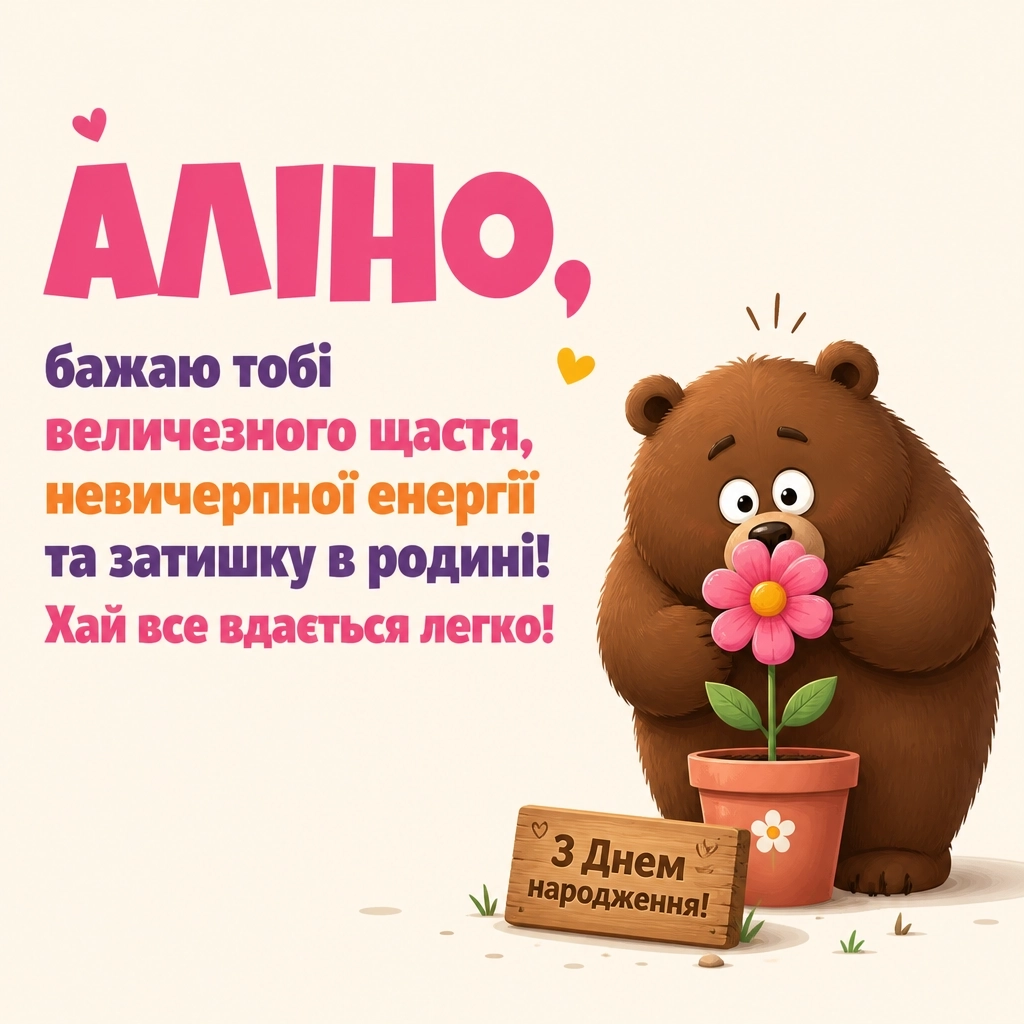 аліна з днем народження