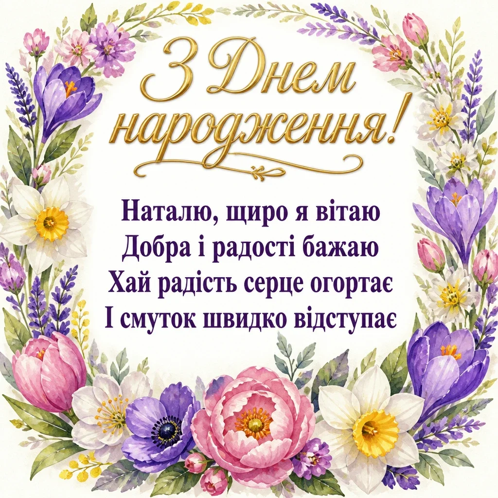 з днем народження наталі з днем народження наталі