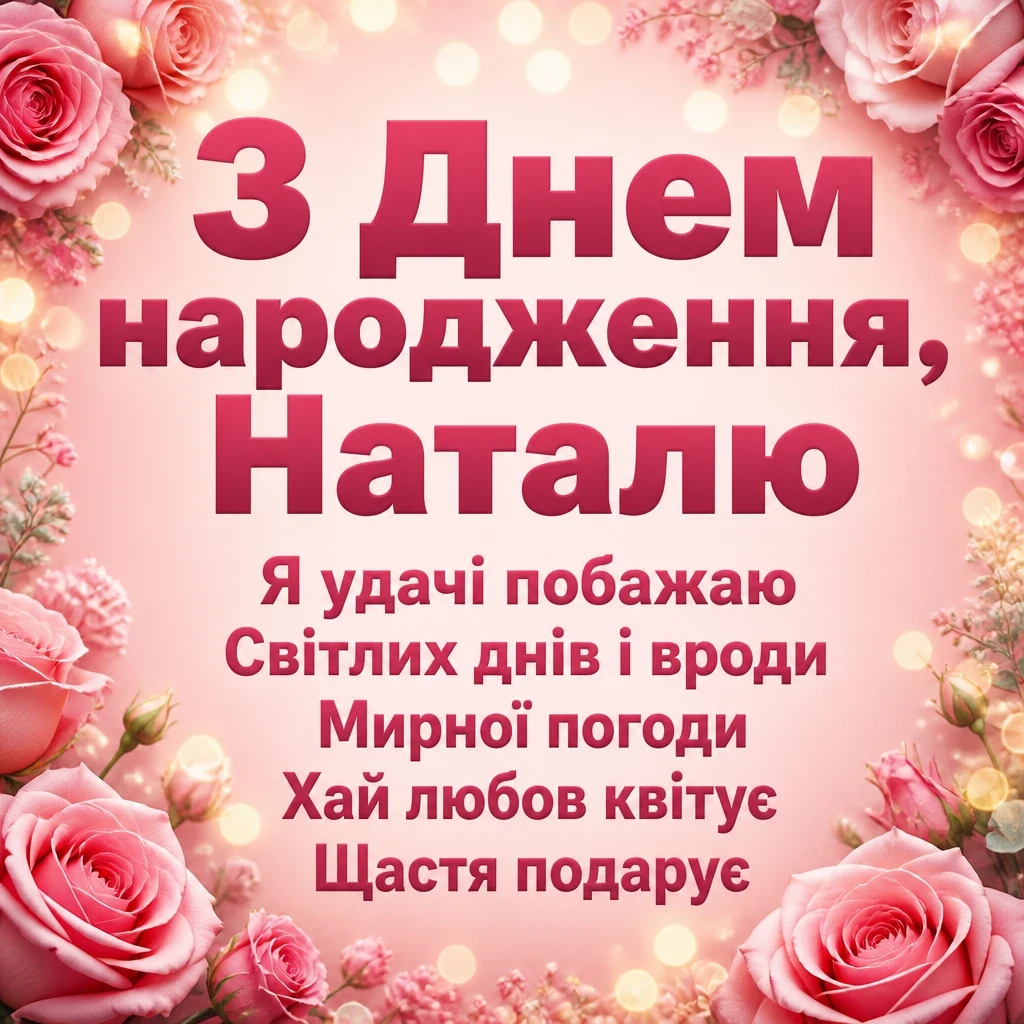 з днем народження наталі з днем народження наталі