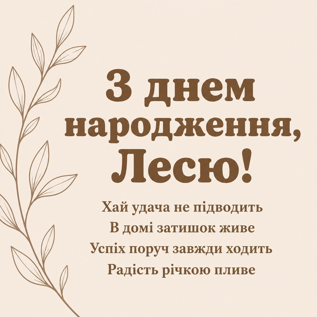 з днем народження леся