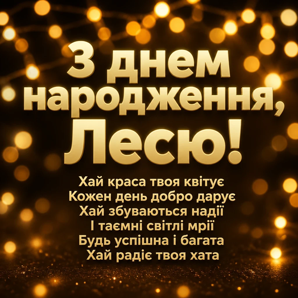 з днем народження леся