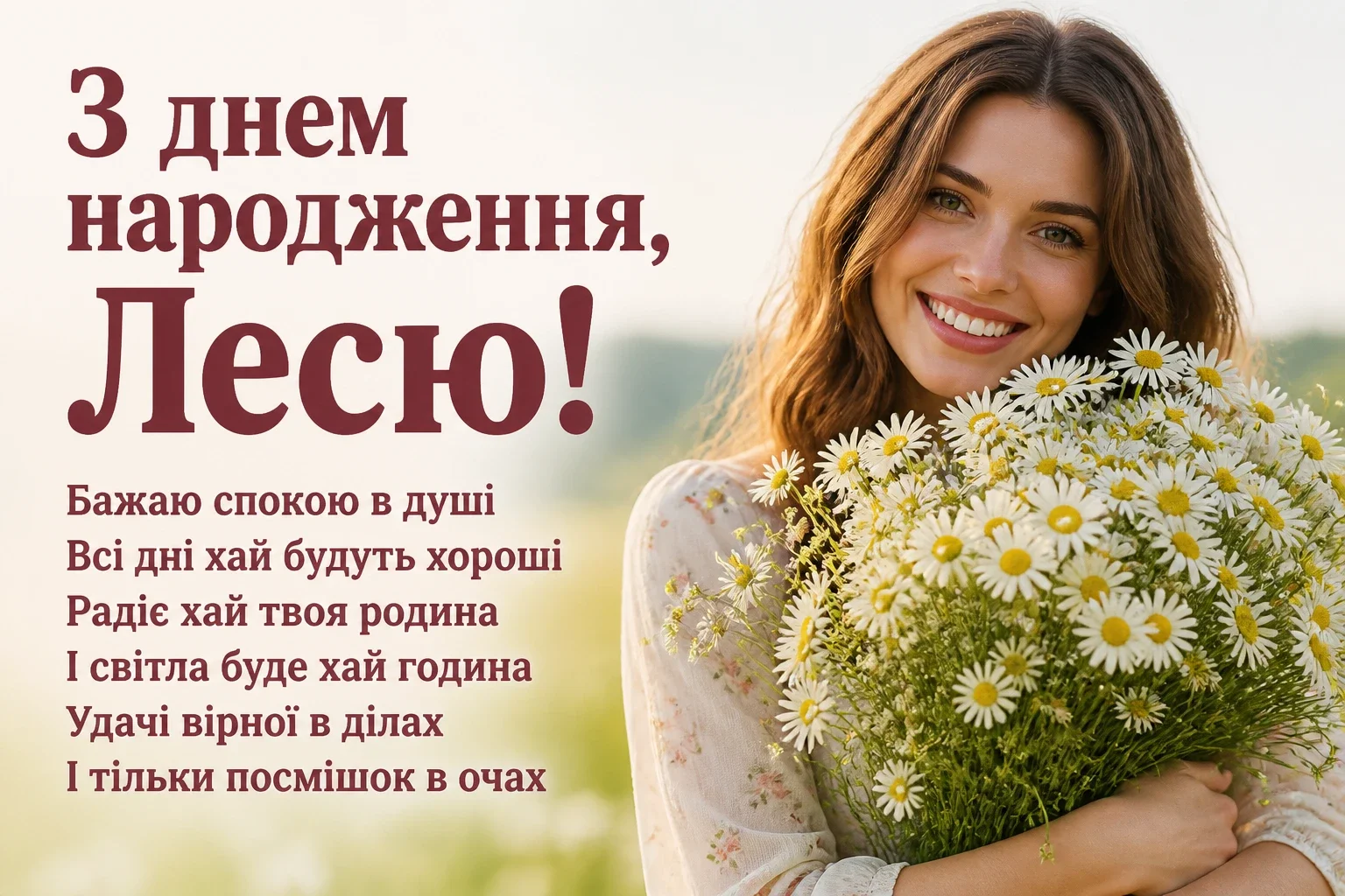 з днем народження леся