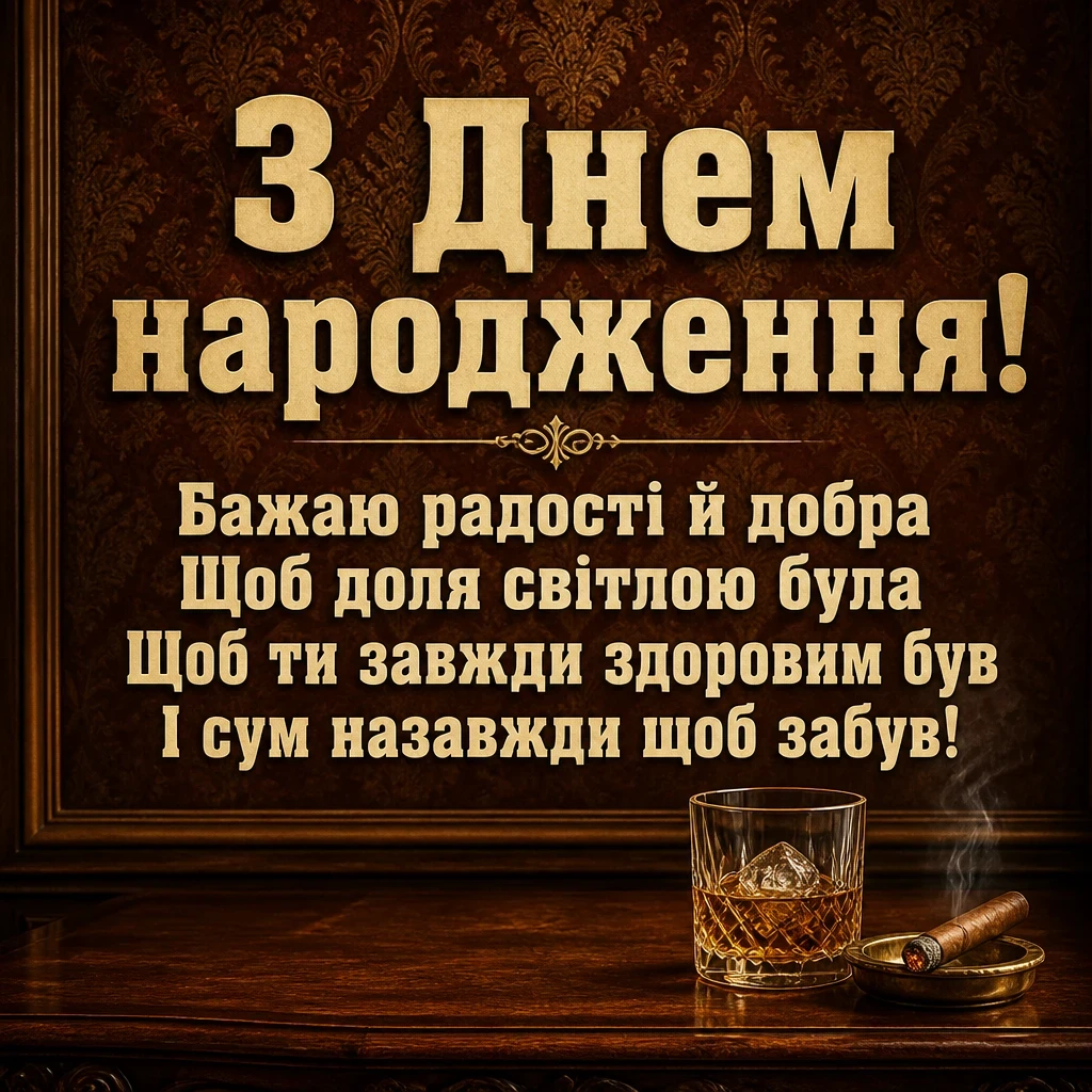 короткі привітання з днем народження мужчині