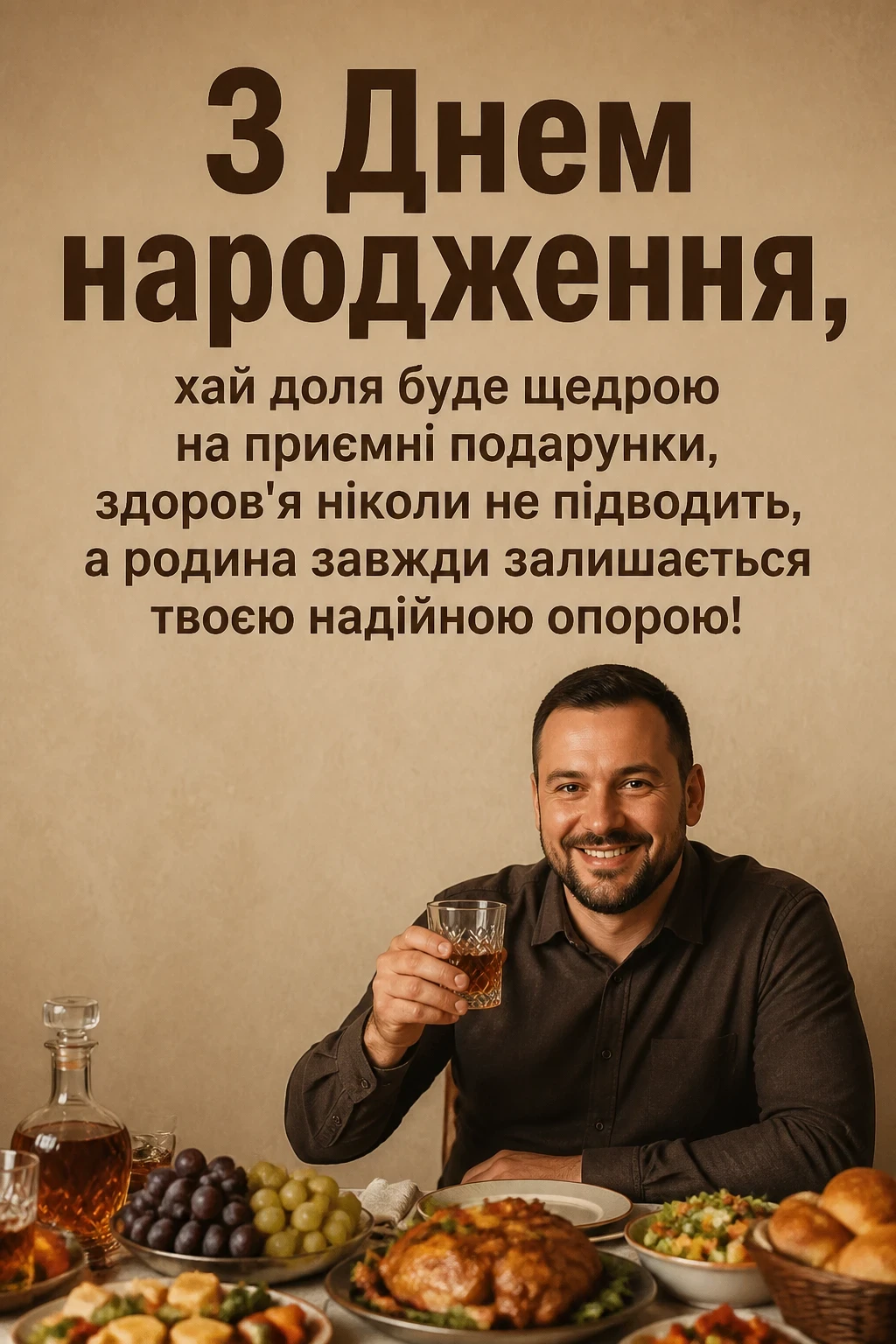 короткі привітання з днем народження мужчині