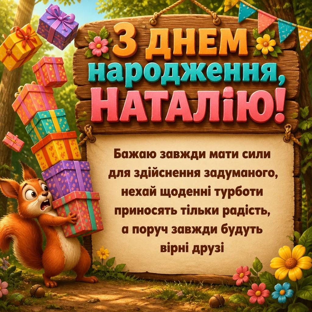 з днем народження наталія