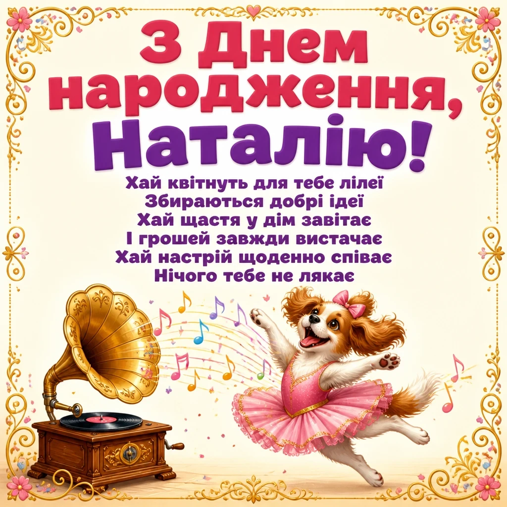з днем народження наталія