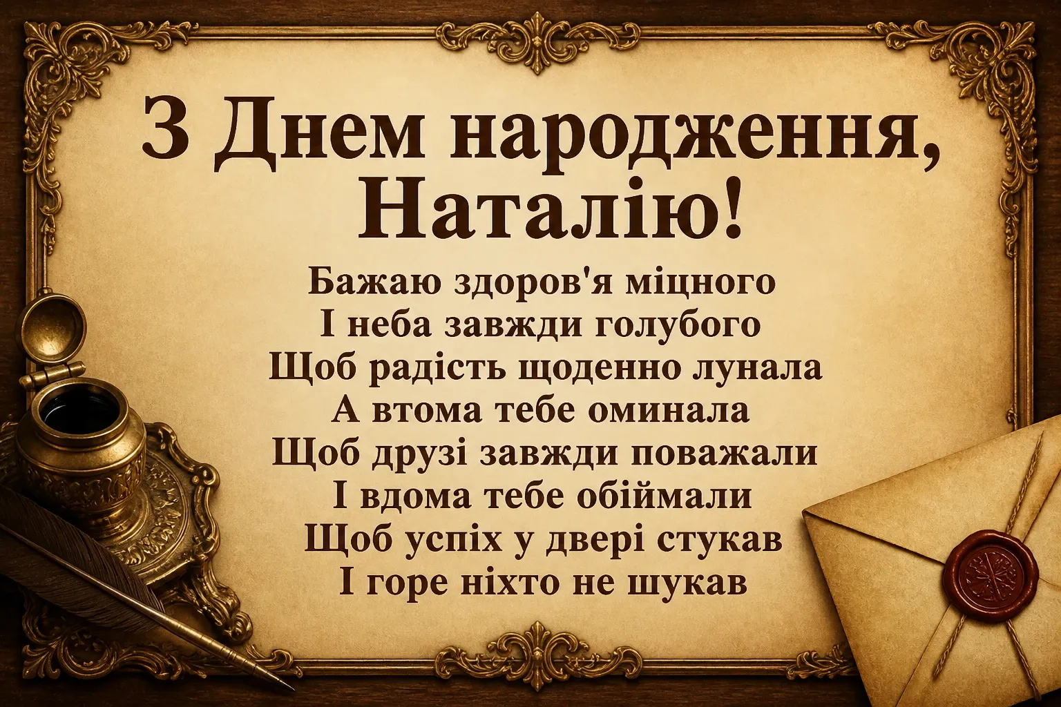 з днем народження наталія