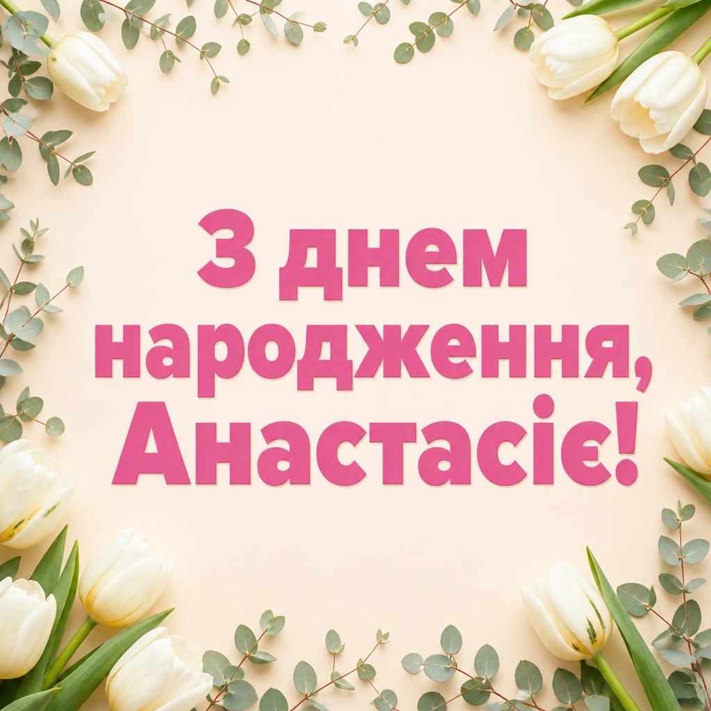 з днем народження анастасія