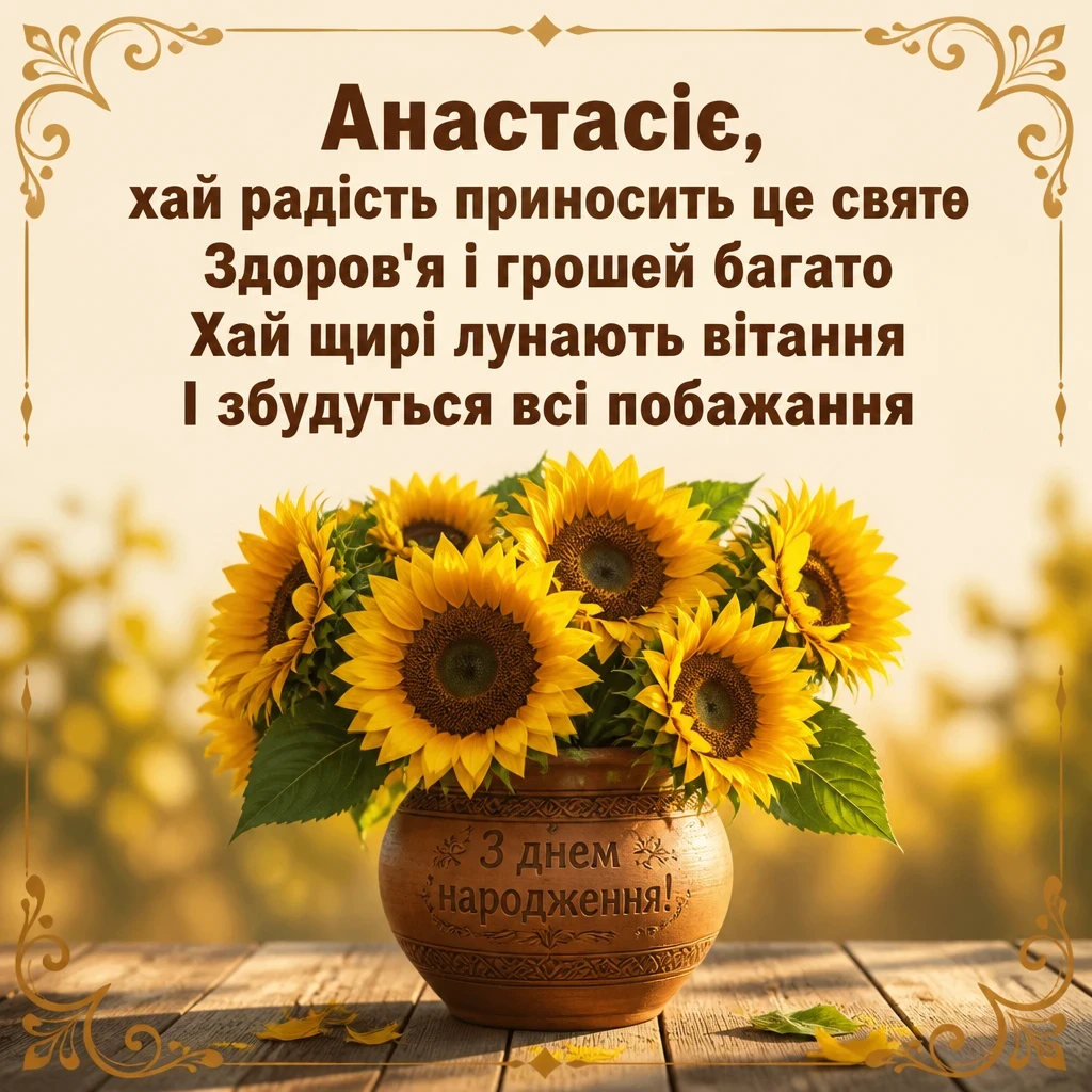 з днем народження анастасія