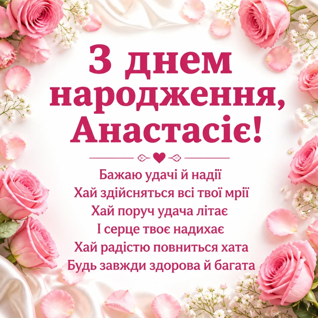 з днем народження анастасія