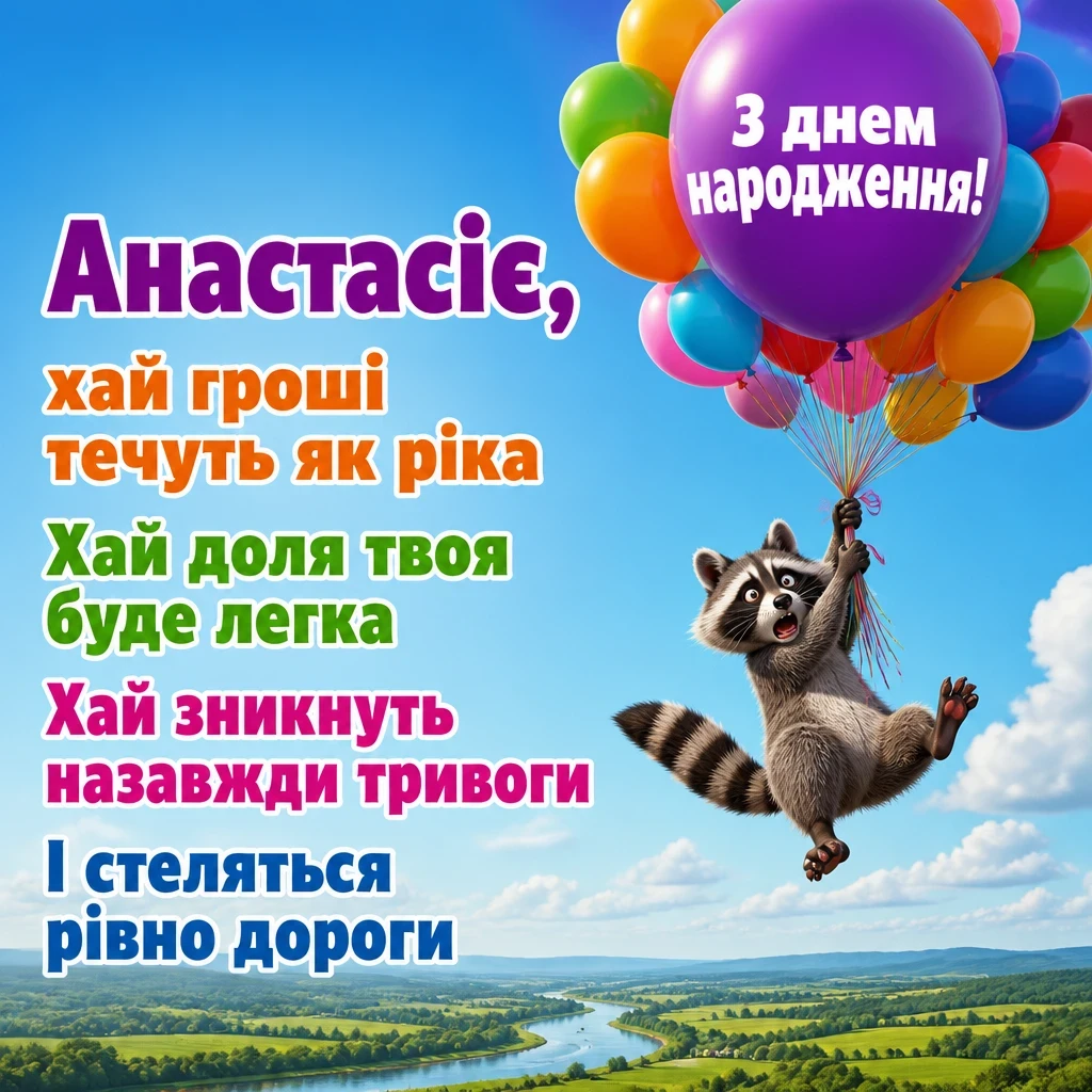 з днем народження анастасія