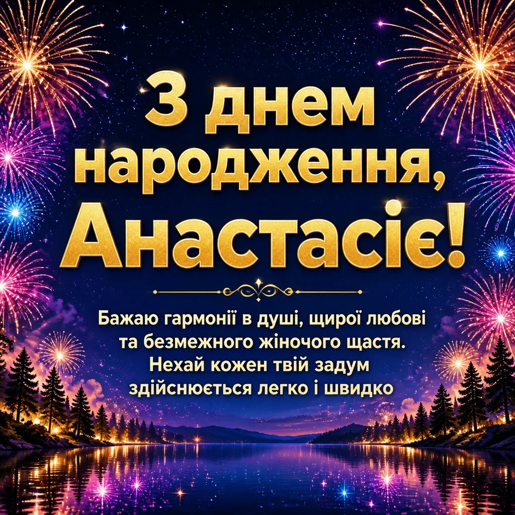 з днем народження анастасія