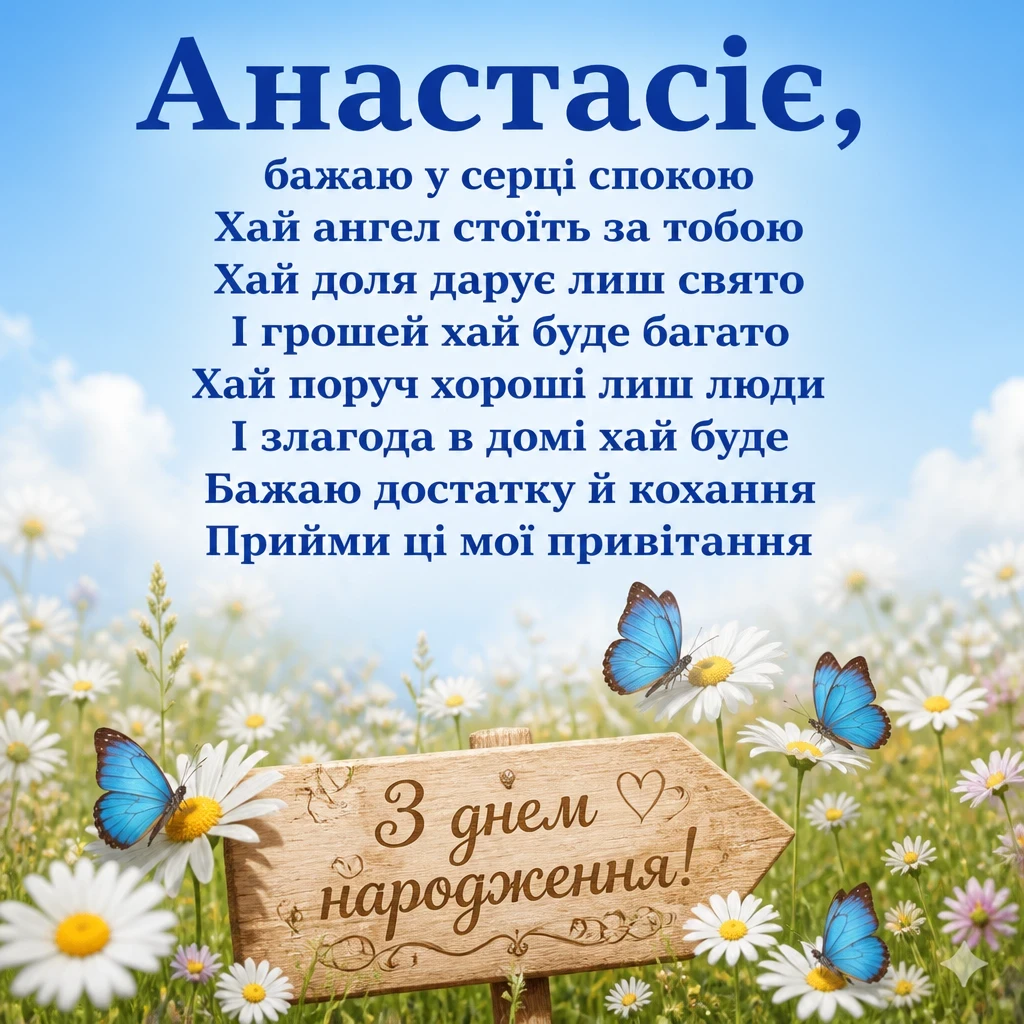 з днем народження анастасія