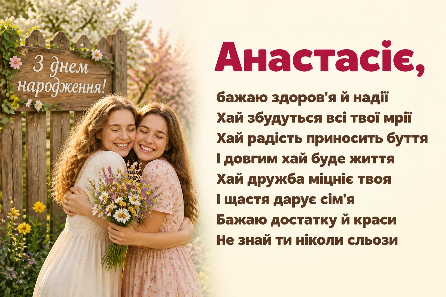з днем народження анастасія