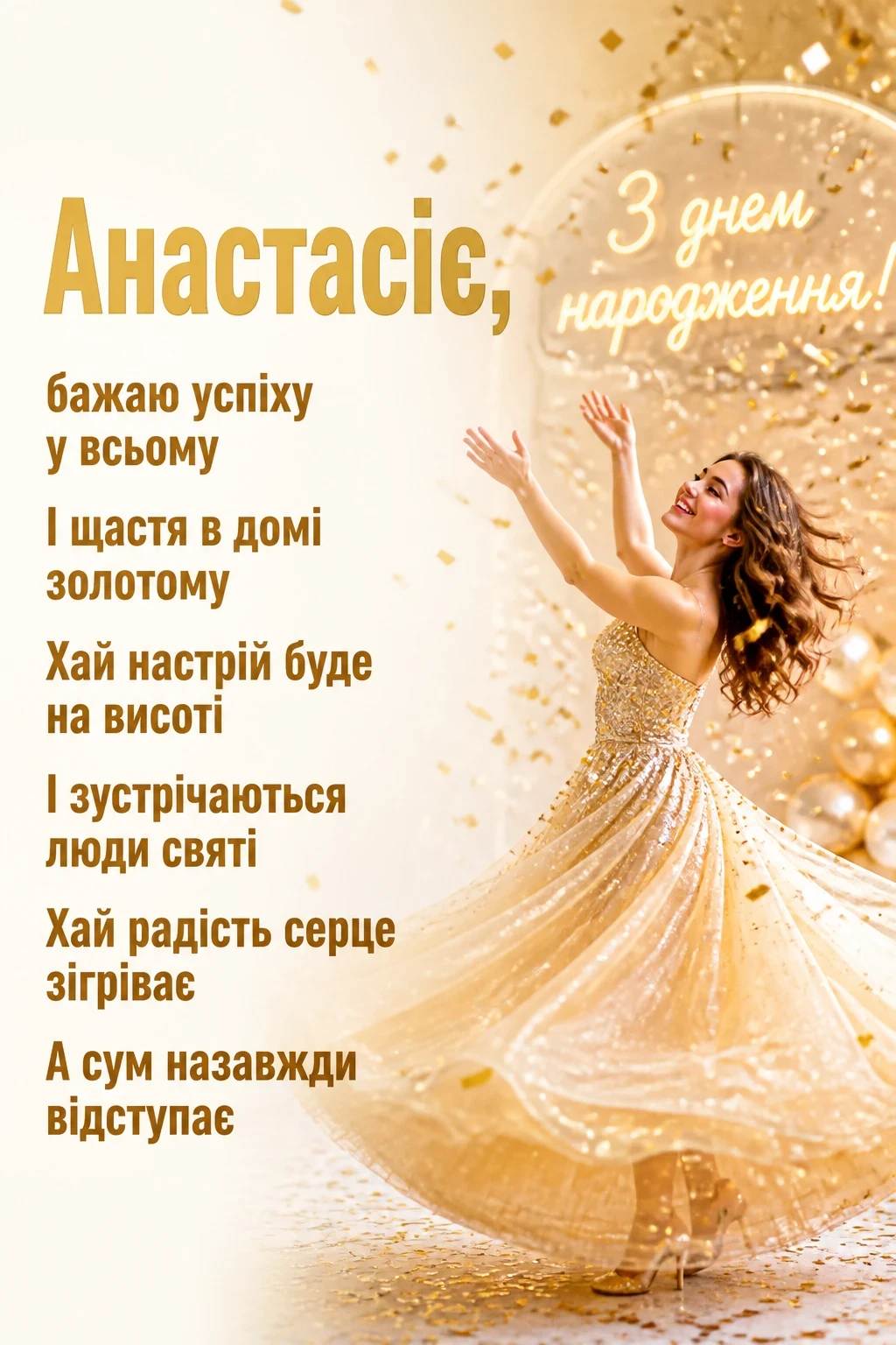 з днем народження анастасія